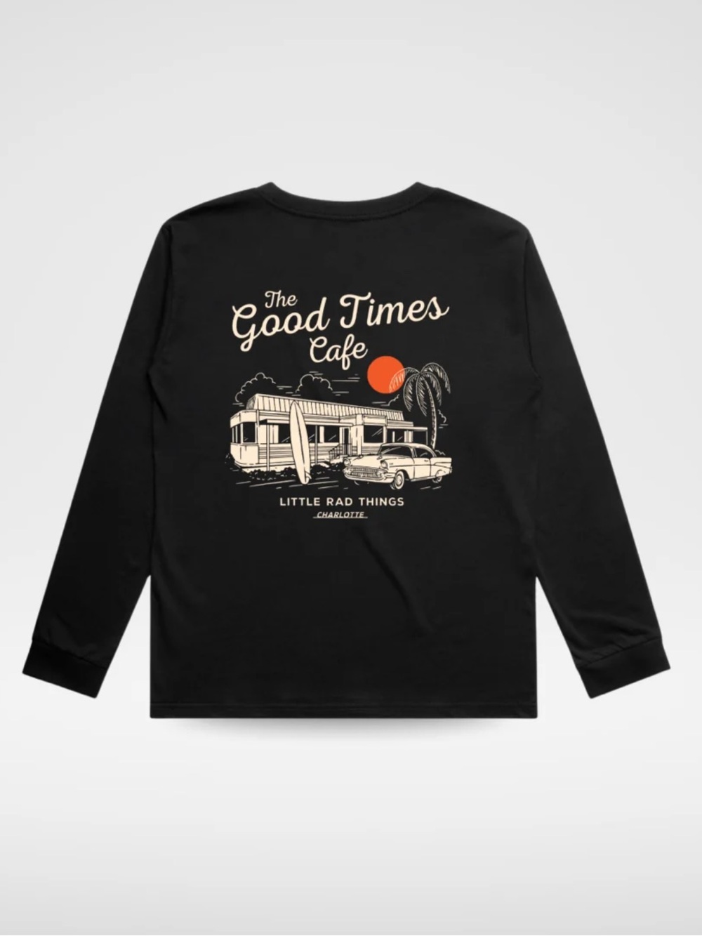 Little Rad Things THE GOOD TIMES CAFE LONG SLEEVE - SOLID BLACK